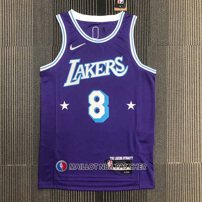 Maillot Los Angeles Lakers Kobe Bryant NO 8 Ville Edition 2021-22 Volet
